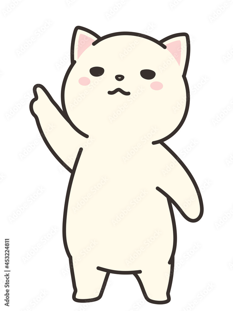 Fototapeta premium 指さしをする猫。