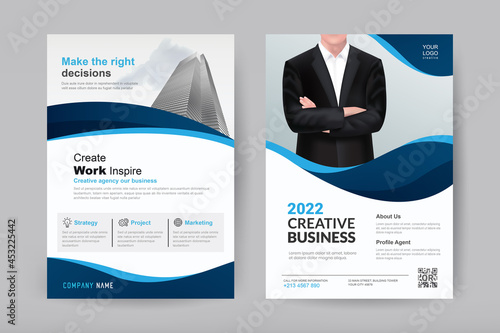 Vector template design for Brochure, AnnualReport, Magazine, Portfolio, Flyer, infographic, Vector flyer layout with elements for magazine, cover, poster design size A4, Front and back