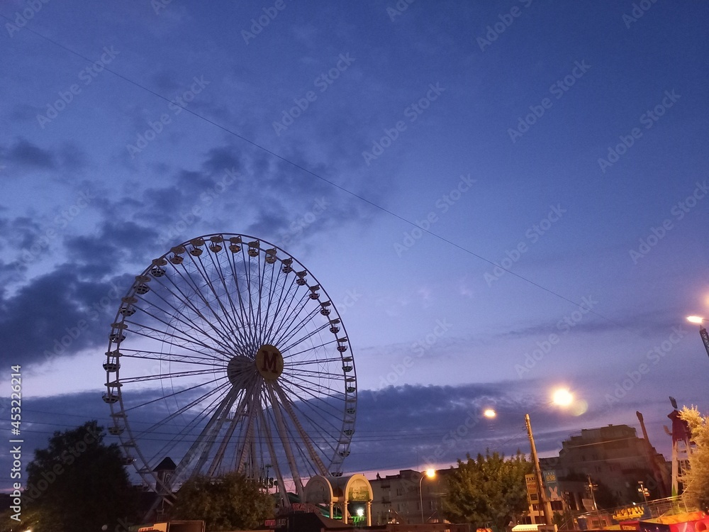 ferris wheel in the park ferris wheel in the park