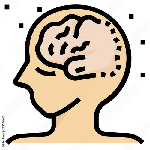 Alzheimer's disease line icon