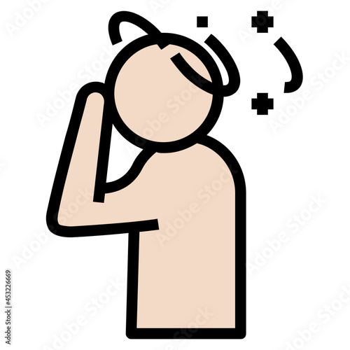 dizziness line icon