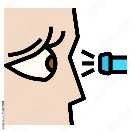eye reflex line icon