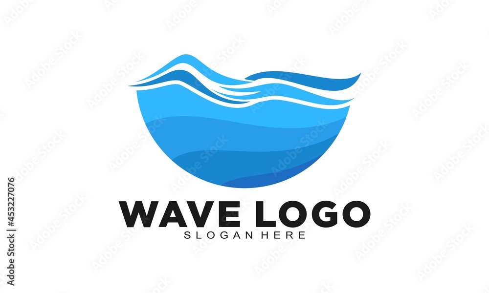 Fototapeta premium Sea wave logo design