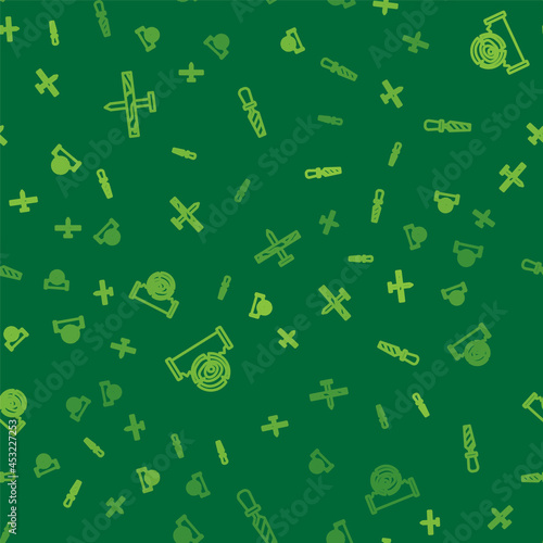 Set line Metallic nail, Two-handed saw and log and Rasp metal file on seamless pattern. Vector