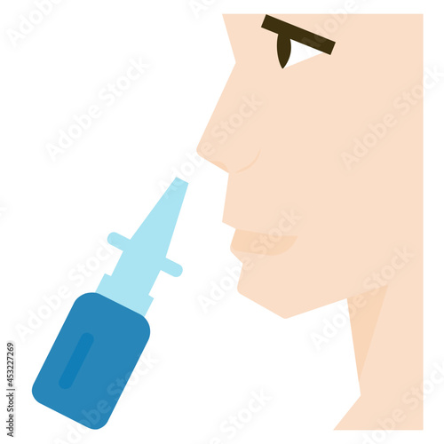 nasal congestion flat icon