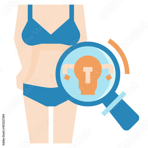 Vaginal examination flat icon
