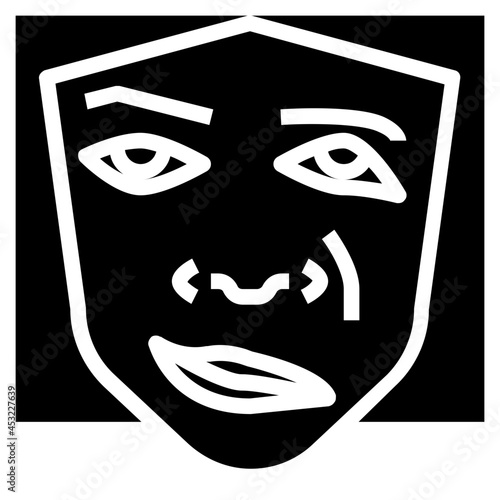 Bell's palsy glyph icon