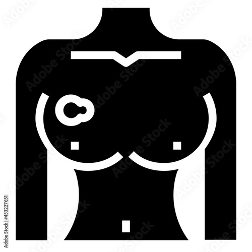 breast cancer glyph icon