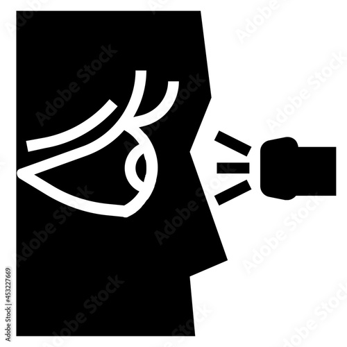 eye reflex glyph icon