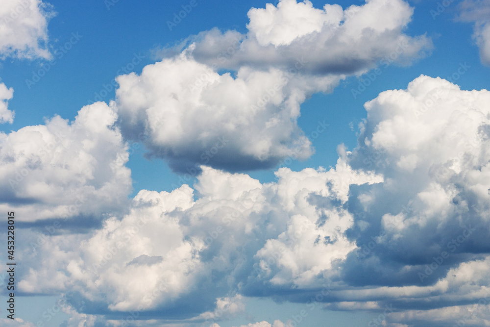 Clouds on a clear sunny summer day. Clouds on a clear sunny summer day.