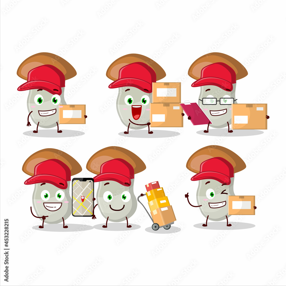 Cartoon character design of aspen working as a courier Cartoon character design of aspen working as a courier