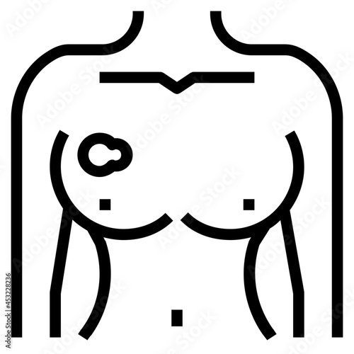 breast cancer outline icon