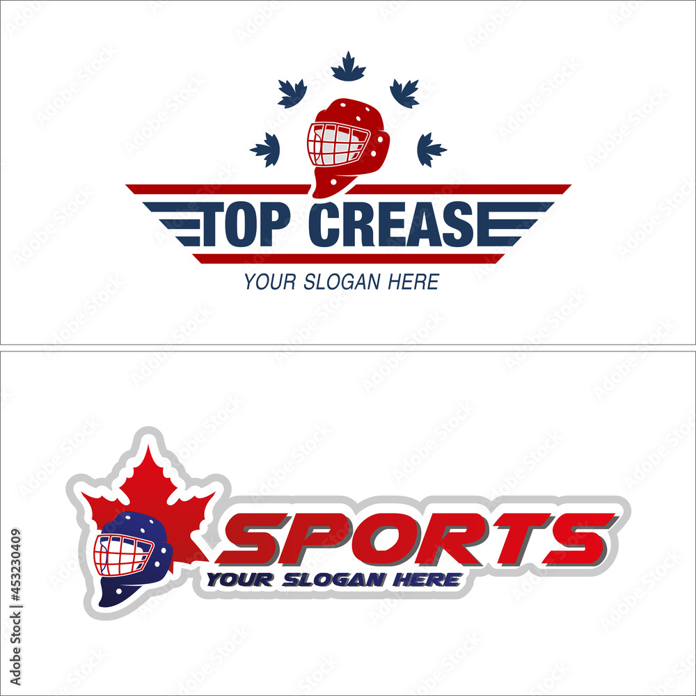Sport hockey training logo design 