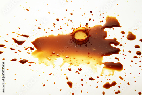 Coffee splash on white background