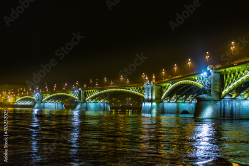 Margaret or Margit Bridge in Budapest city, Hungary