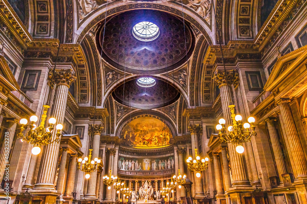 Altar Mary Angels Statues La Madeleine Church Paris France