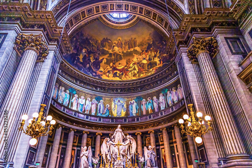 Tablou pe pânză Altar Dome Mary Angels Statues La Madeleine Church Paris France