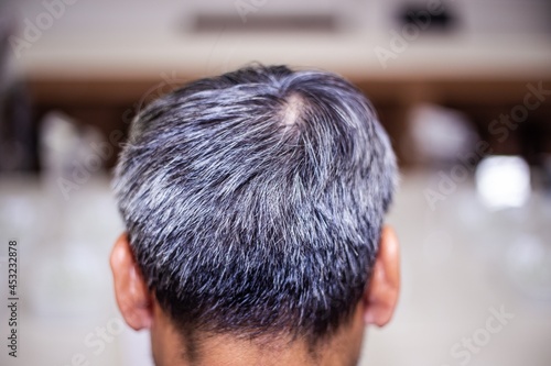 Wallpaper Mural The back of the old man with gray hair Torontodigital.ca
