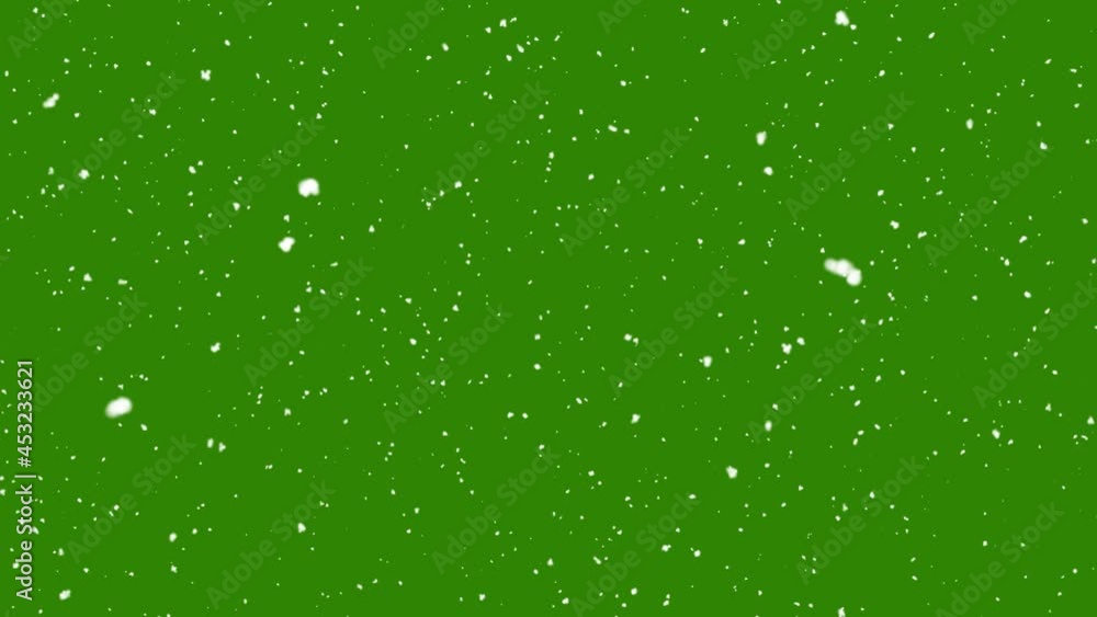 Snow falling on green screen background Snow falling on green screen background