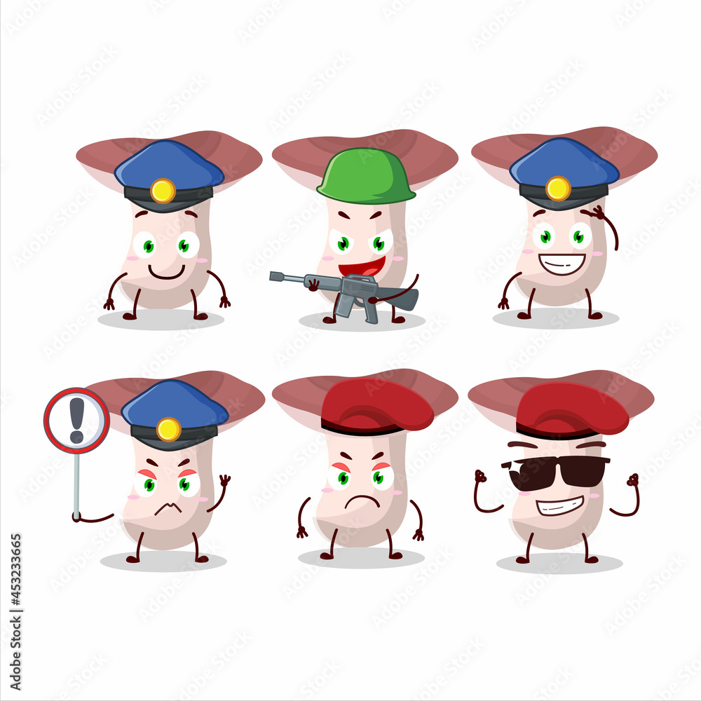 A dedicated Police officer of rassula mascot design style A dedicated Police officer of rassula mascot design style