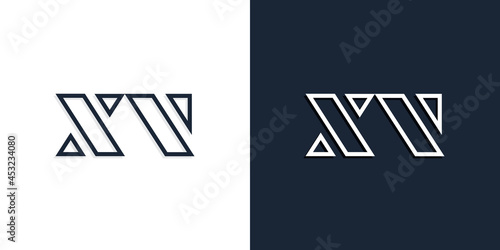 Abstract line art initial letters XN logo.