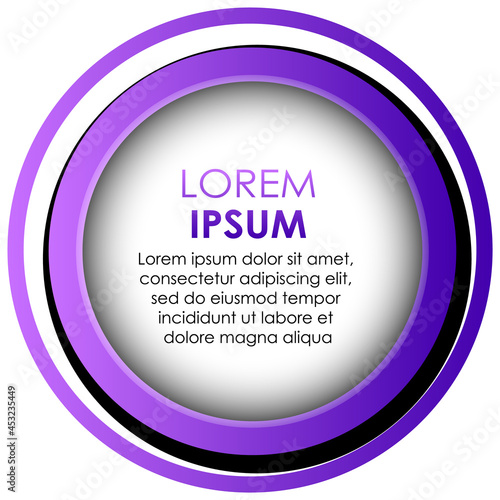 Circle purple gradient abstract banner template