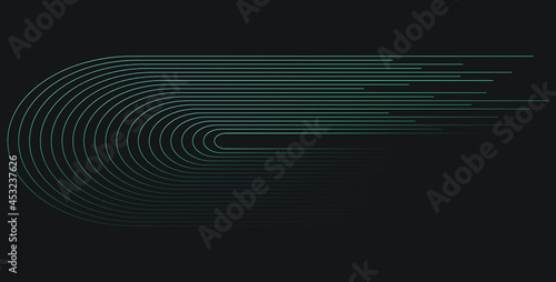 abstract background with lines. Illustration Isolated on Dark Background. Vector Banner Template design