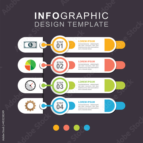 Infographic capsule shape with business management