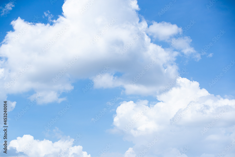 Bright and clear blue sky with clouds in sunny day Bright and clear blue sky with clouds in sunny day