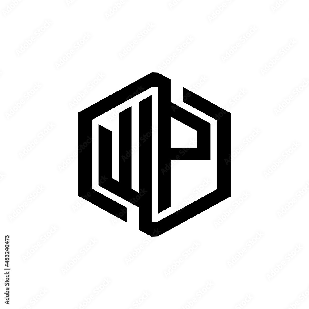 WP letter logo design with white background in illustrator, vector logo ...