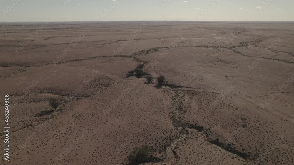 Aerial view of the spectacular but dry Mundi Mundi Plains in western NSW, Australia Aerial view of the spectacular but dry Mundi Mundi Plains in western NSW, Australia