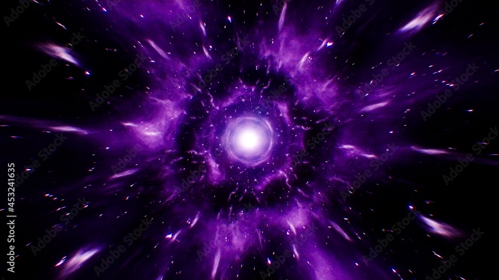 Fototapeta premium Glittering Dark Energy Space Background