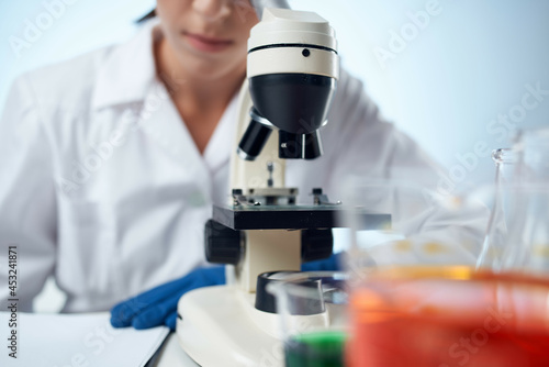 female doctor medicine research science microbiology
