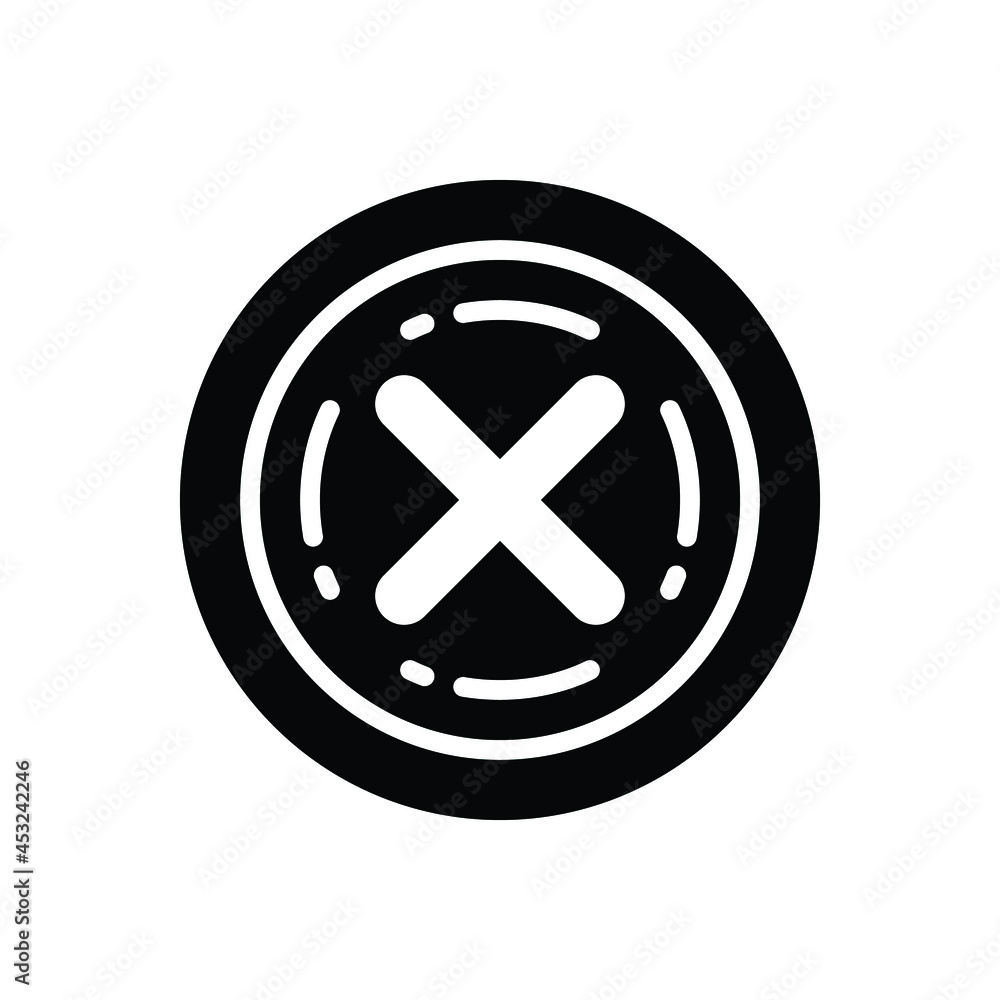 Black solid icon for elimination Black solid icon for elimination