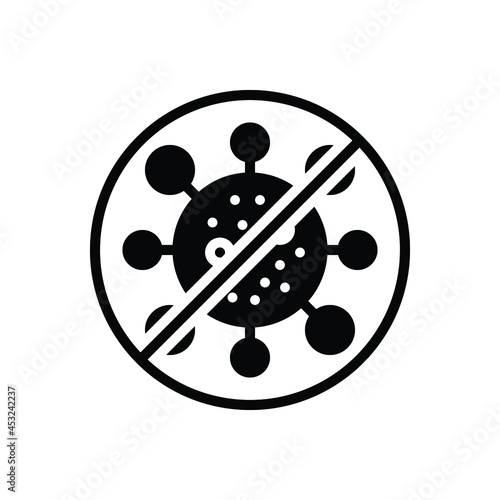Black solid icon for elimination