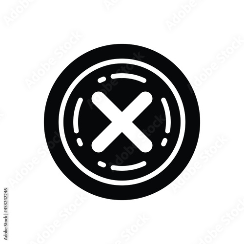 Black solid icon for elimination