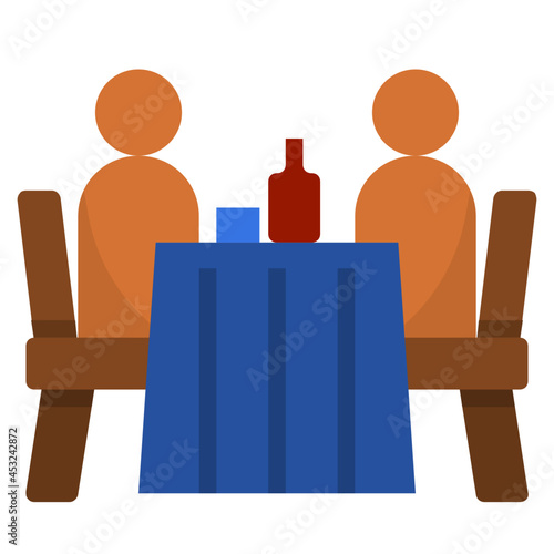 dinner flat icon