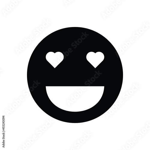 Black solid icon for lovely