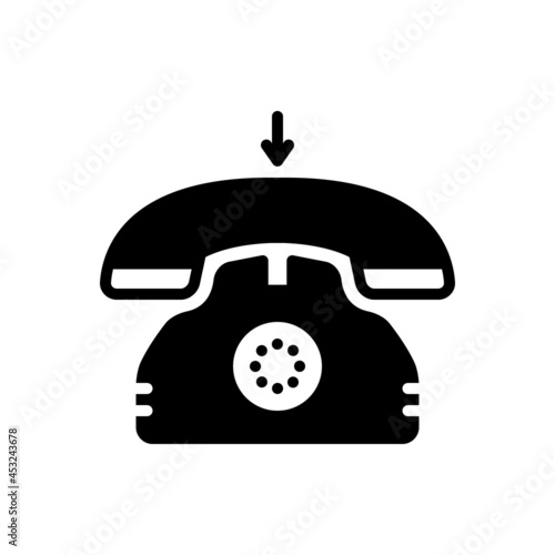 Black solid icon for receiver