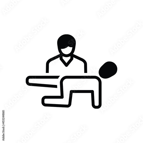 Black solid icon for trainers