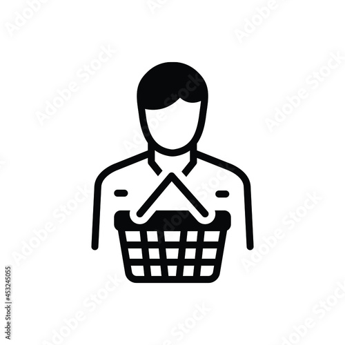Black solid icon for consumers