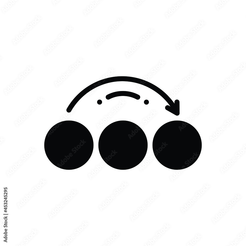 Fototapeta premium Black solid icon for pass over