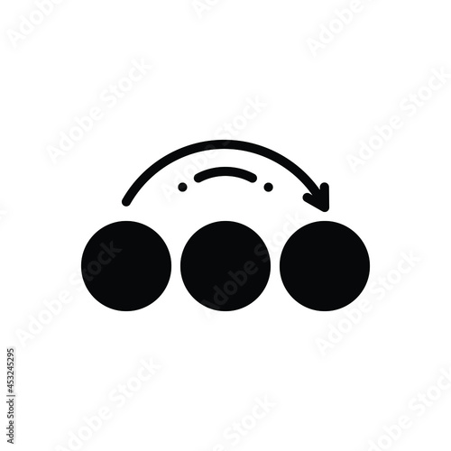 Black solid icon for  pass over
