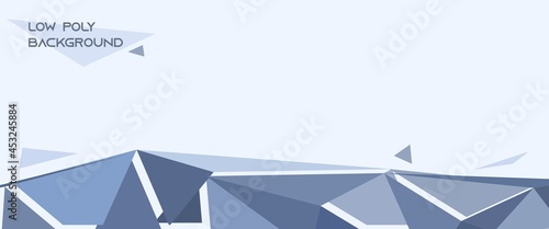 Abstract low poly background design template, abstract triangle geometric background. Good for background, template, backdrop, banner, card template.