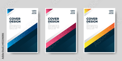 Set of book cover brochure template designs . Vector illustration.