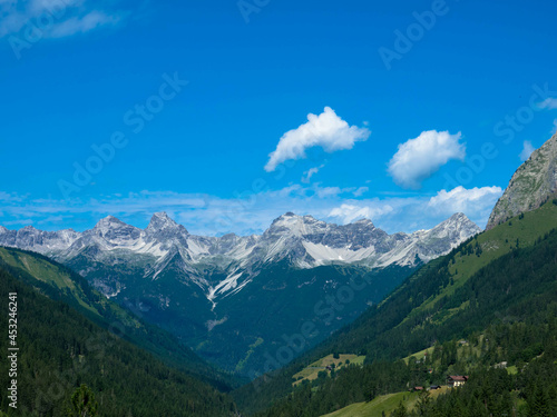 Panoramic view of the idyllic mountain backdrop. Popular holiday destination in the German Alps. Tourism and vacations concept. Bavaria, Germany © familie-eisenlohr.de