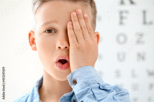 Little boy undergoing eye t...