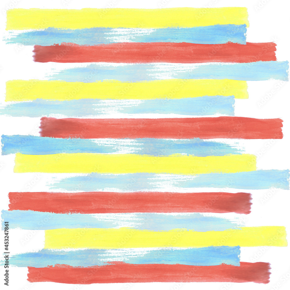 Watercolor stripes with primary colors