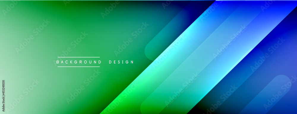 Dynamic lines abstract background. 3D shadow effects and fluid gradients. Modern overlapping forms