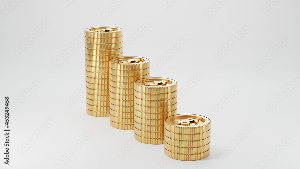 Coins gold .Concept of saving or money, investment in bank. Coins gold .Concept of saving or money, investment in bank.